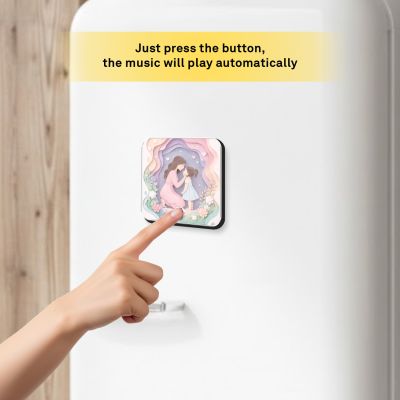 Mom & Daughter Love Personalized Musical Fridge Magnet Rechargeable Photo & Song Gift for Mom